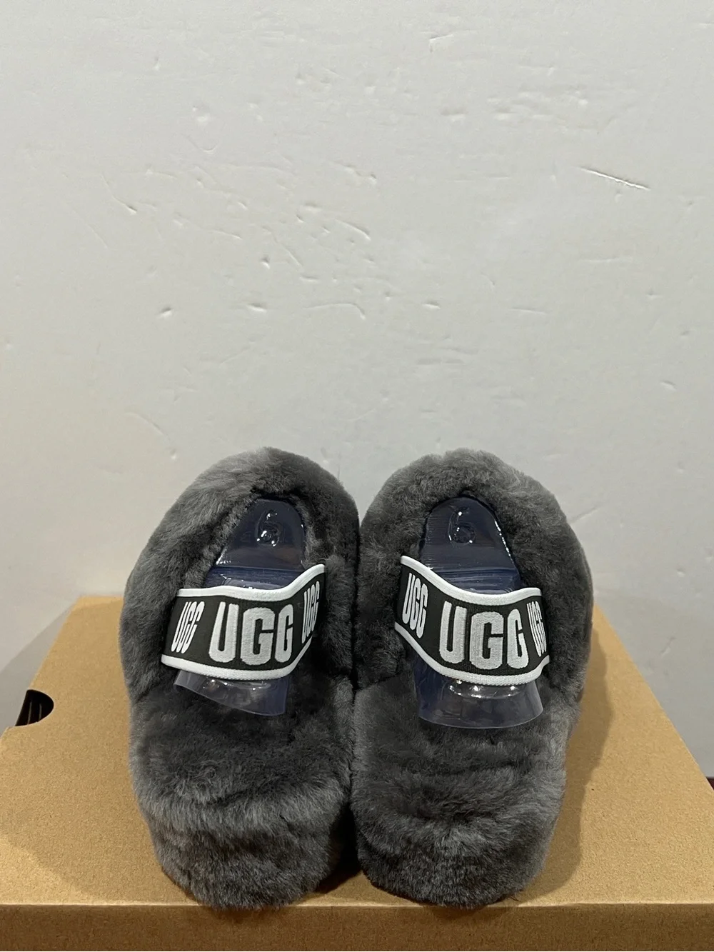 Ugg Fluff Yeah Slide, 1095119, Charcoal Grey